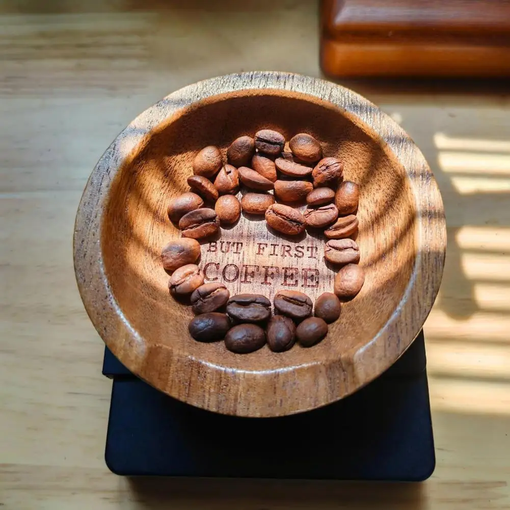 Italian Coffee Tray Coffee Weighing Tray Solid Wood Coffee Dosing Tray Italian Espresso Dosing Cup Mess-free Barista CoffeeTray