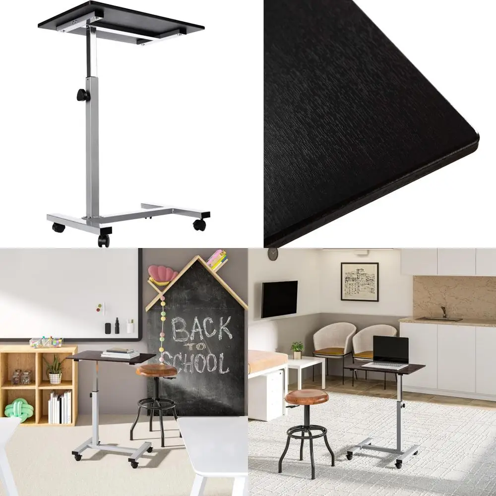 

Adjustable Rolling Laptop Cart with Wheels for Home, Office, Classroom, and Hospital Use (24)