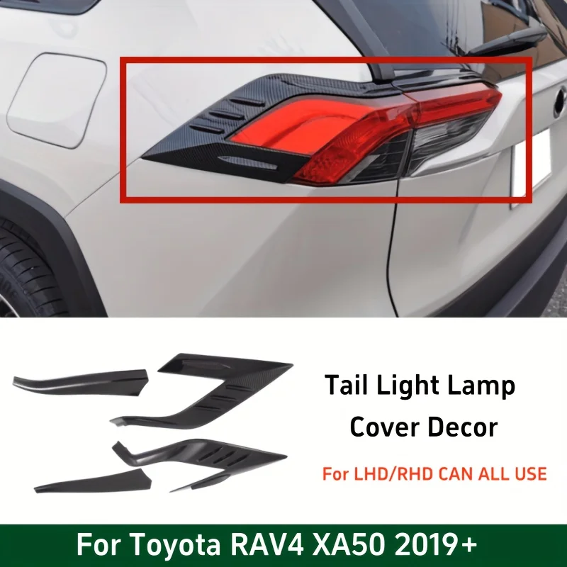 

4pcs For Toyota RAV4 2019 2020 2021 2022 Chrome Rear Tail Light Lamp Frame Cover Accessories
