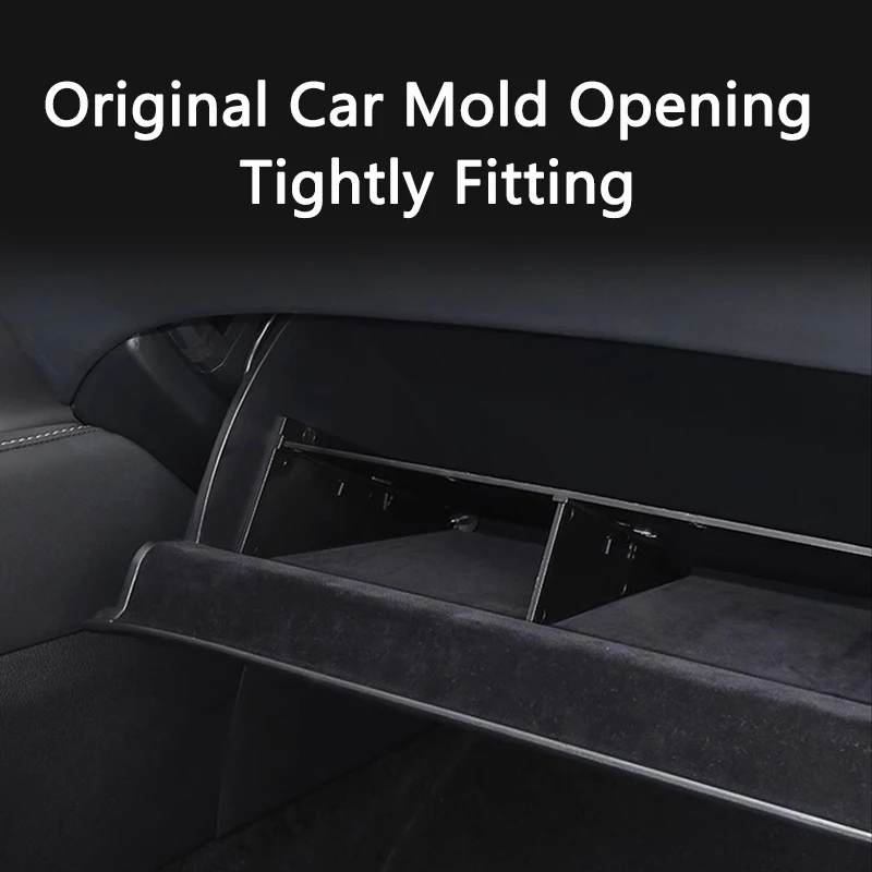 QHCP Car Glove Box Organizer Passenger Partition Copilot Storage Tidying Trim Fits For Lexus RX 2023-2024 NX 2022-2024 Accessory