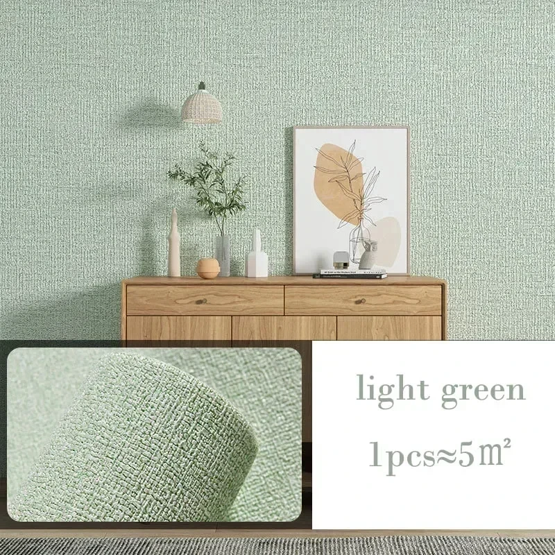 10m 3D Dikker zelfklevend behang linnen vlakte Diatomeeën Modder muurstickers kleur decor renovatie anti-collision Home Decor - afbeelding 1