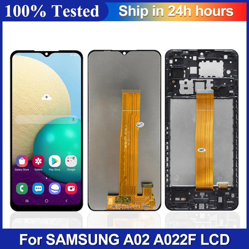 

6.5 inch For Samsung Galaxy A02 Display A022 A022M A022F A022G SM-A022F LCD display touch screen with frame assembly Replace