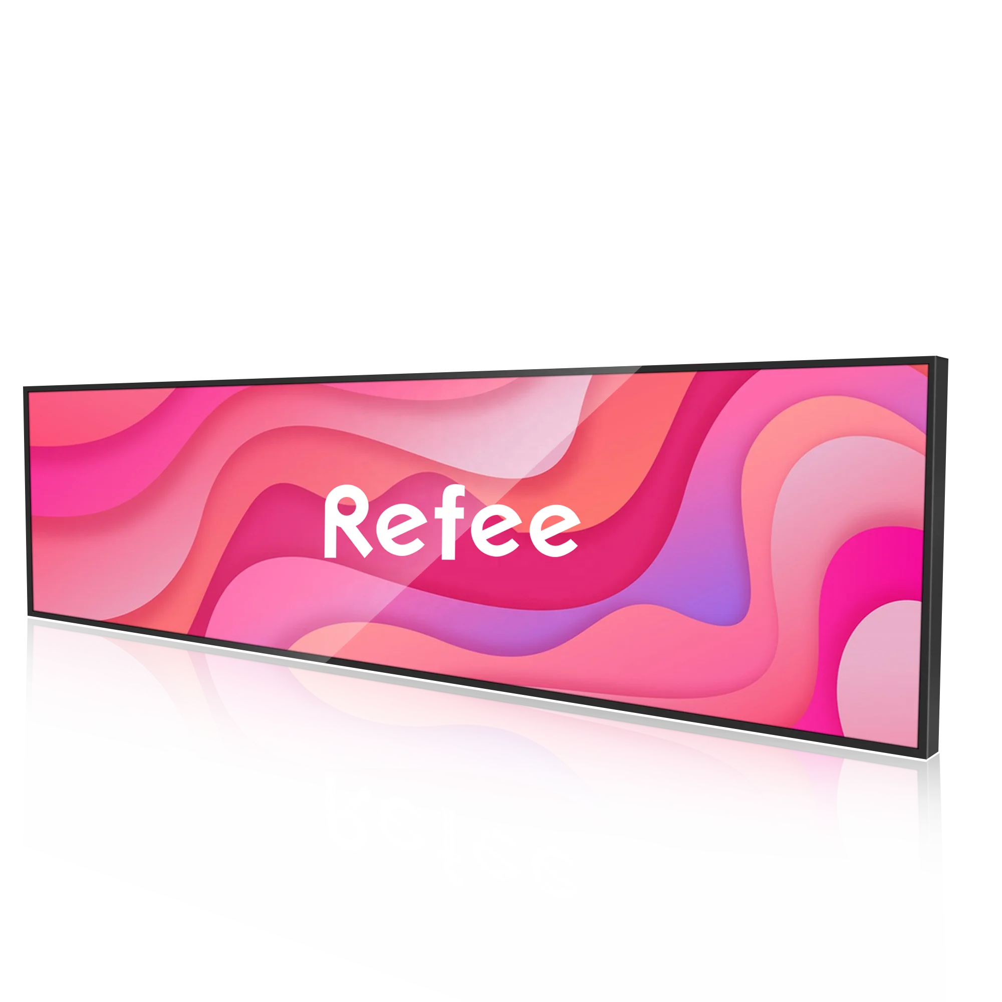 Lcd Screen Stretched bar Digital Shelf Display/edge Display/wide Lcd Panel Sign