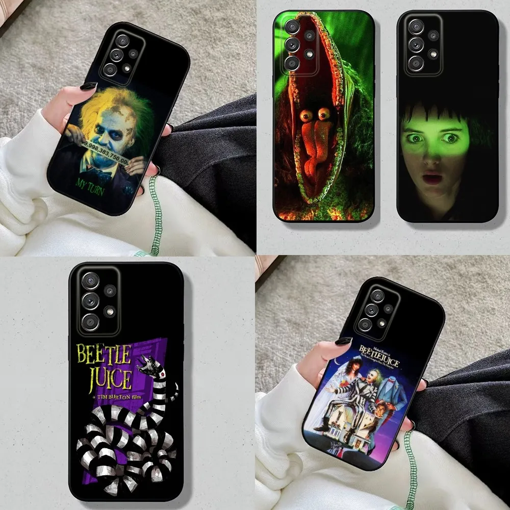 Movie B-Beetlejuice Phone Case For Samsung S24,S23,S22,S21,S20,S10,S10E,S9 Plus FE Note 20  Plus Black Cover Shell