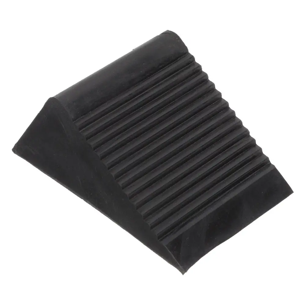 Portable Rubber Wheel Chock Compact Lightweight Vehicle Tire Stopper Small Car Wheel Anti-Slip Block Tire Stop - view 2
