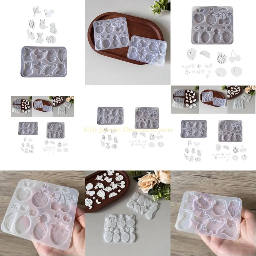 

D46E Животные/фруктовые серьги шарм плесень силиконовой формы для украшения ювелирных изделий ручной работы