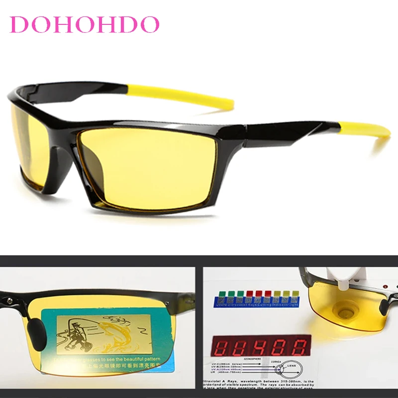 

Luxury Brand Designer Night Vision Sunglasses Men Woman Classic Polarized Night Driving Anti-Glare Goggles Lunette Homme UV400