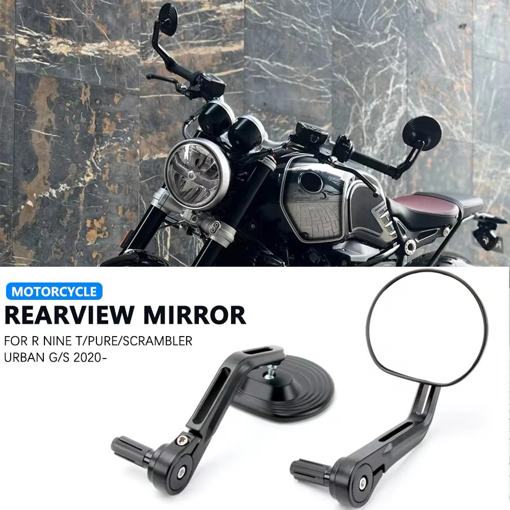 

New Motorcycle Rearview Mirror Handlebar Mirror Black/Silver Accessories For BMW Rninet Scrambler R NineT Pure RNINET Urban G/S