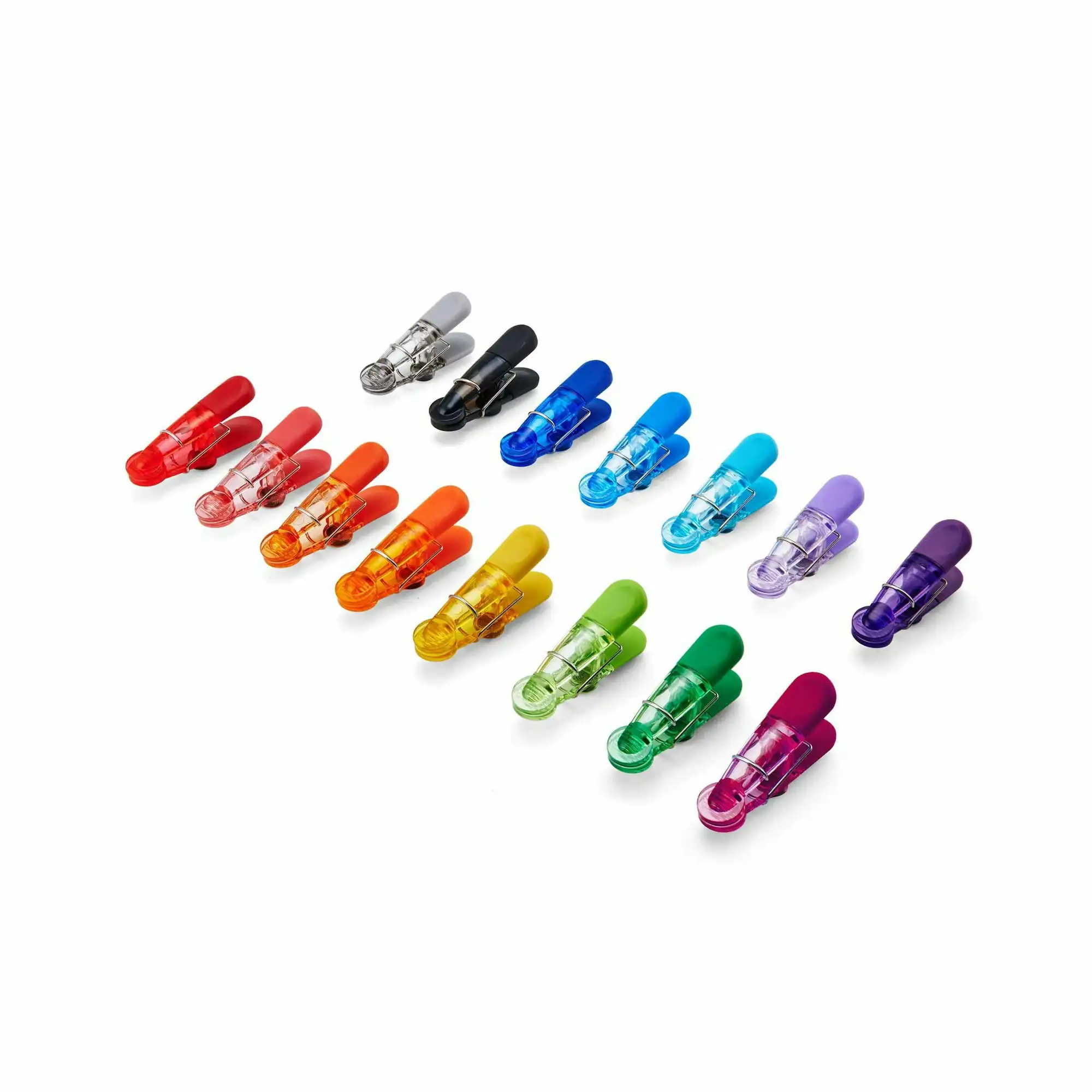Farberware Classic Set di 15 clip per borse in colori traslucidi