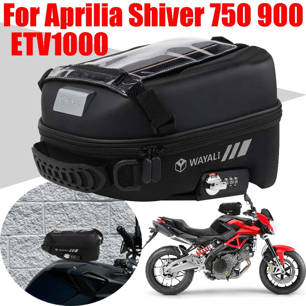 For Aprilia Shiver 750 900 GT ETV1000 CAPONORD ETV 1000 Accessories Tank Bag Waterproof Storage Bags Luggage Tanklock Backpack