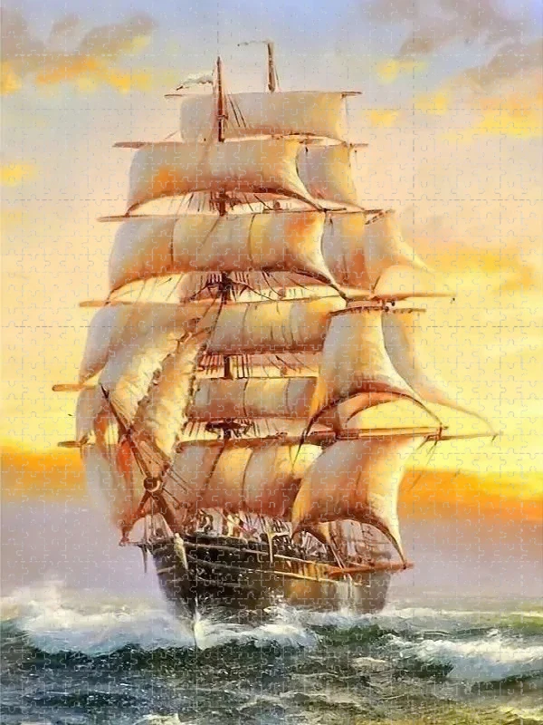 

75*50cm Adult 1000 Pieces Jigsaw Landscape Sailboat stress Reducing Toys Holiday gift Perfect for DIY Creative Fun