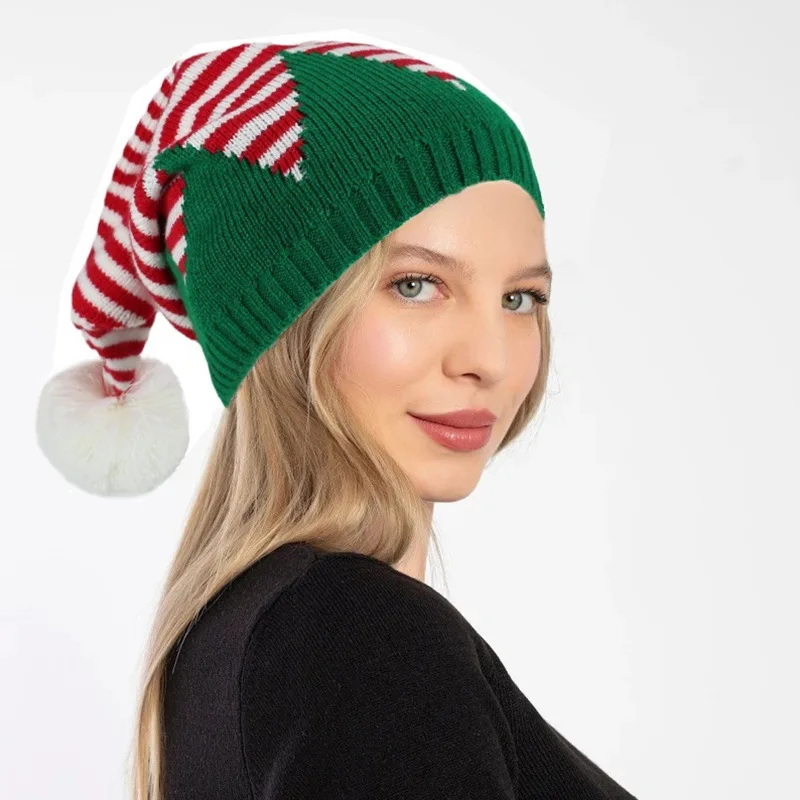 

Head Cap Hugger Toque Stocking Watch New Knitted Woolen Christmas Hat Adult Winter Holiday Decorative Adult 8M115