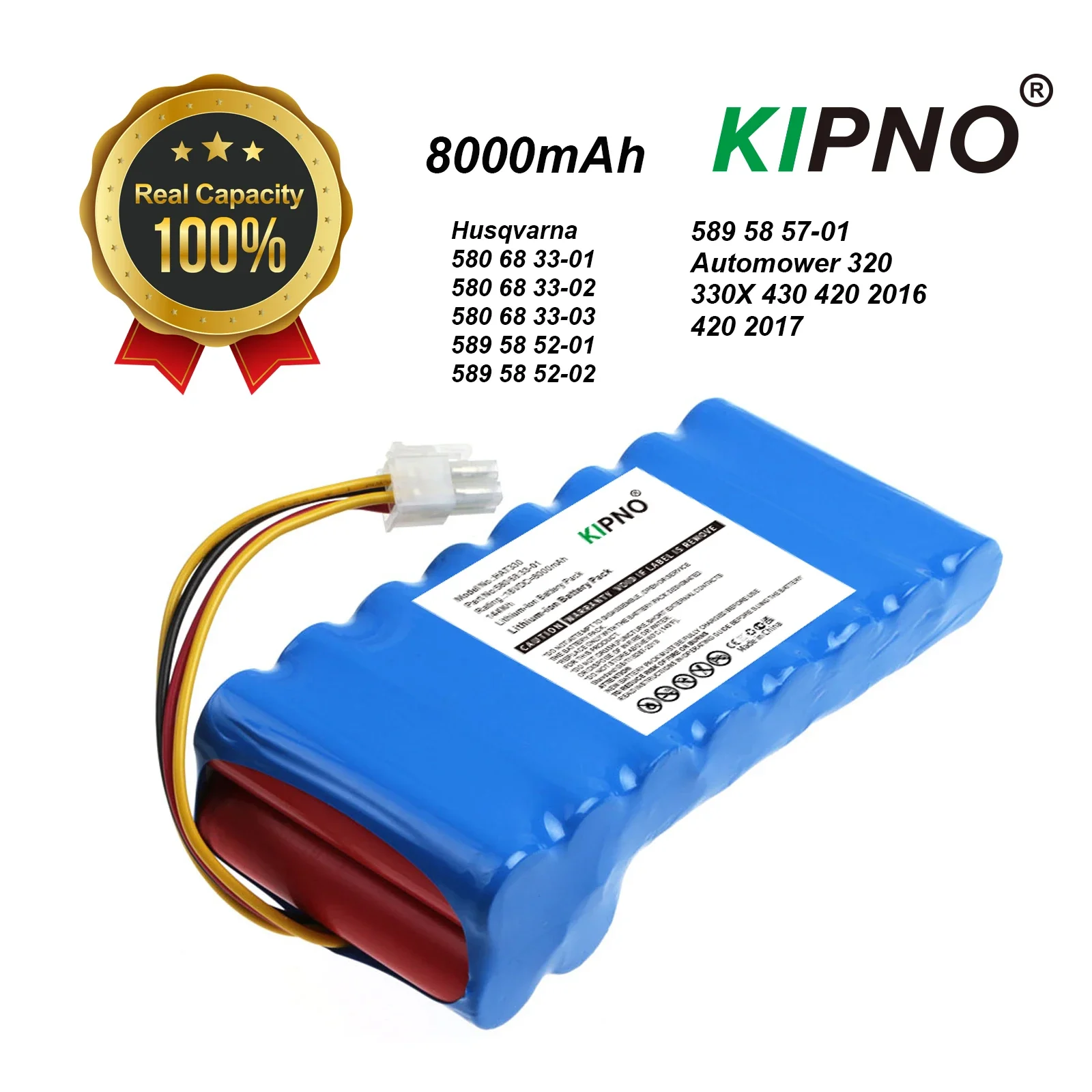 

8000mAh Lawn Mowers Battery Compatible with Husqvarna Automower 320 330X 420 430 430X 550 440 450X 520 550 - Year Note