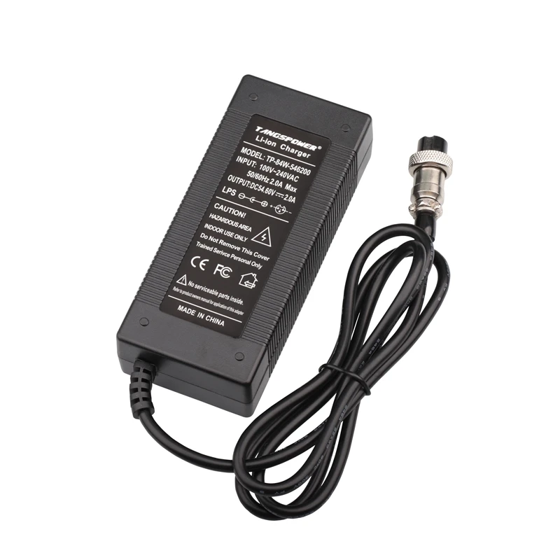 AliExpress TANGSPOWER 54.6V 2A Li-ion Battery Charger For Kugoo M4 Pro Electric Scooter E-Bike Charger For 48V 13S Lithium Battery Pack GX16 Connector
