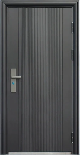 Porte de sécurité d'entrée extérieure en acier d'usine chinoise, porte en acier de conception simple