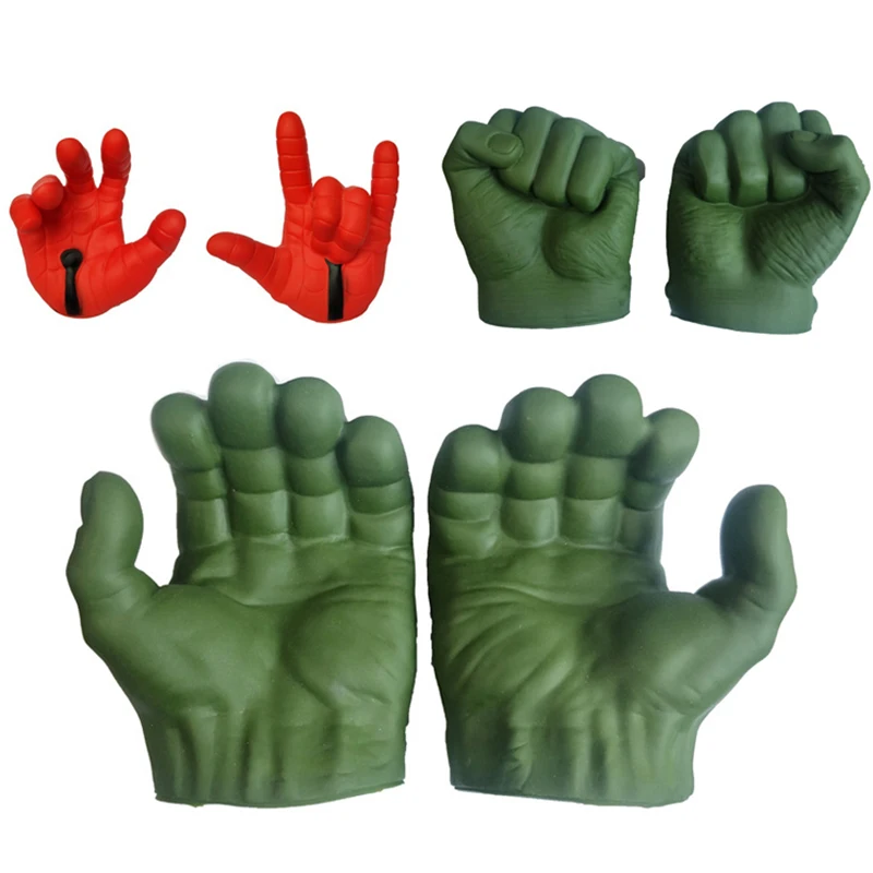 Disney The Avengers Hulk Gloves Figures Toy Hulk Fists Spider-man Cosplay Gloves Legends Gamma Grip Model Toy Gift For Kids