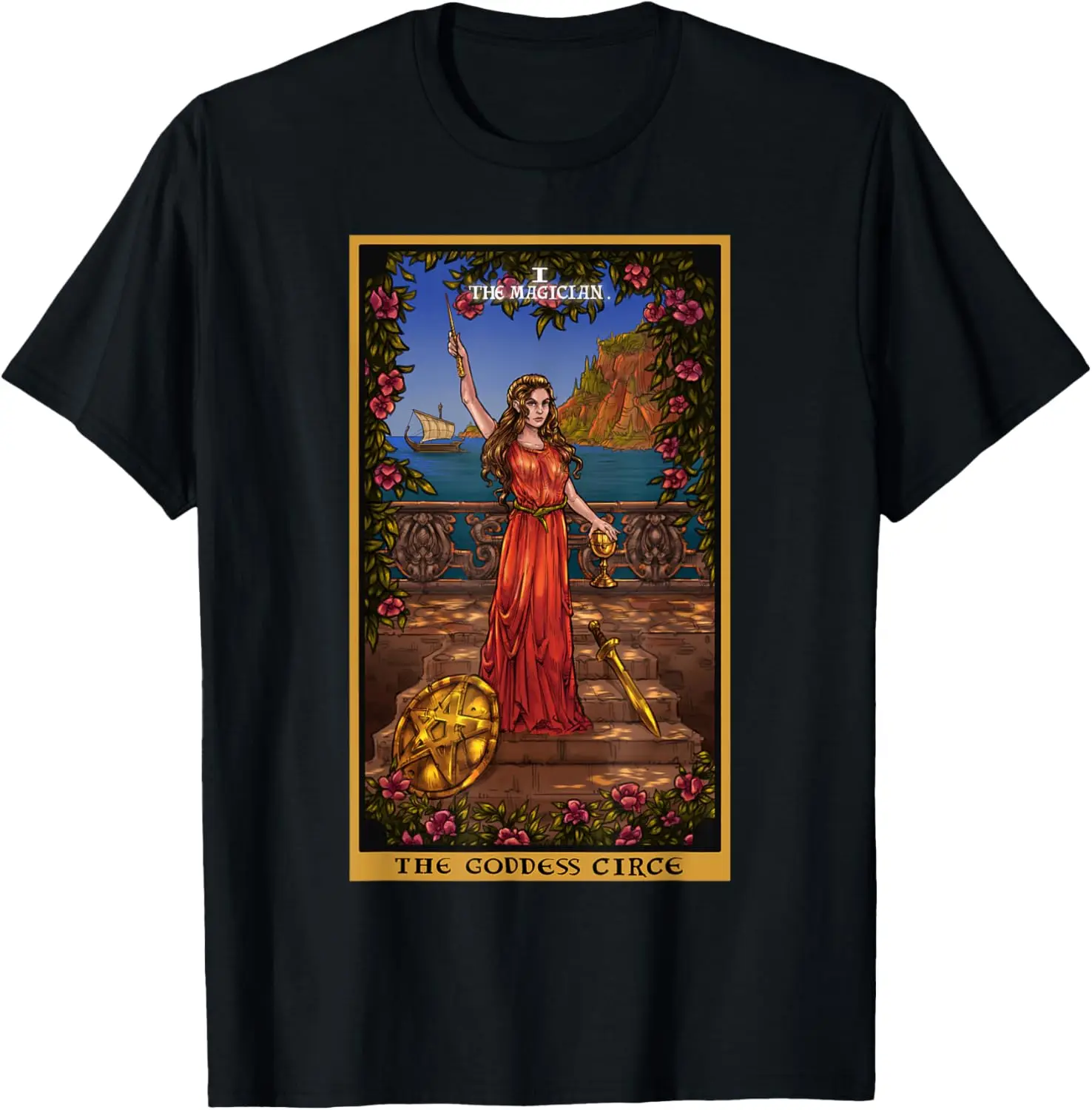 The Goddess Circe The Magician Tarot Card Pagan Witchcraft T-Shirt