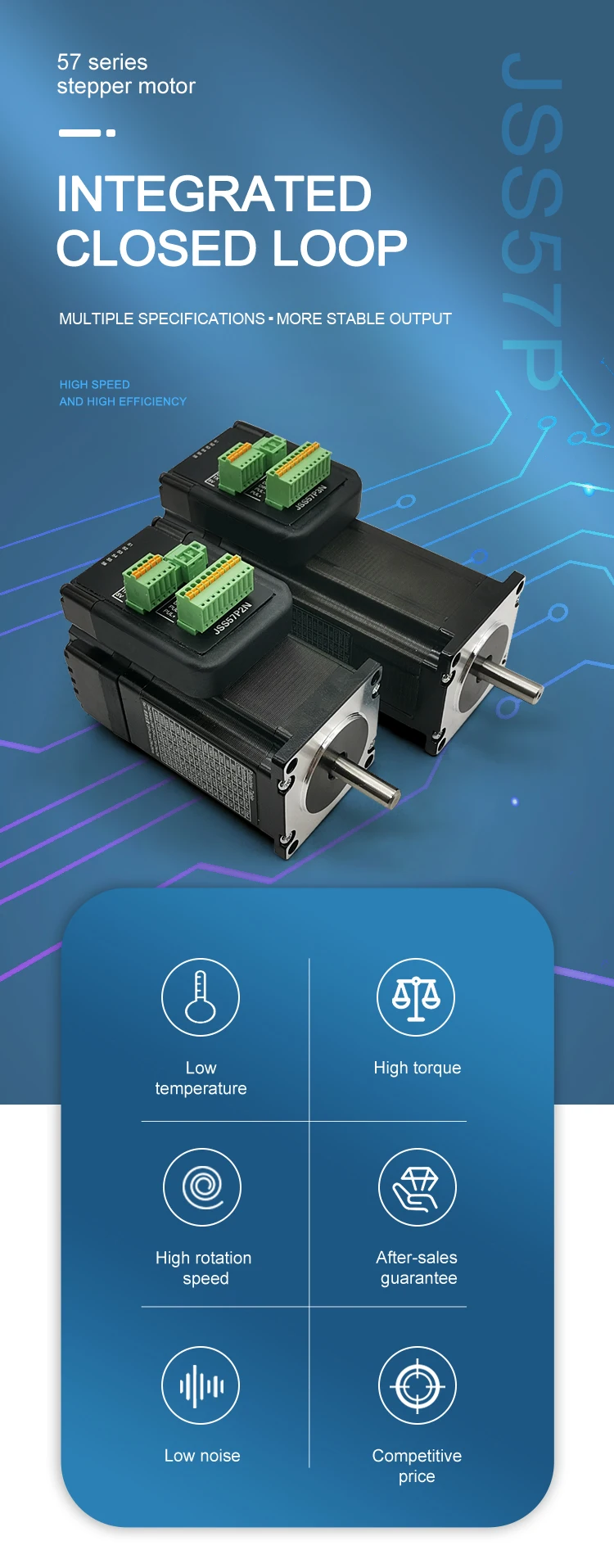 Nema 23 RS485 Support Modbus Integrated Stepper Motor