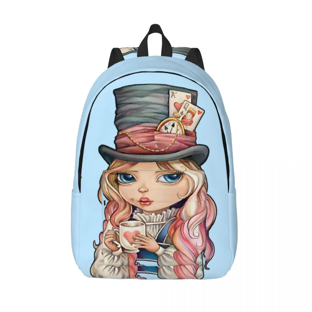 

Bookbag Mad Hatter Alice Retro Washable Disney Alice in Wonderland Film Grils Gift Personalised Storage Bag Picnic