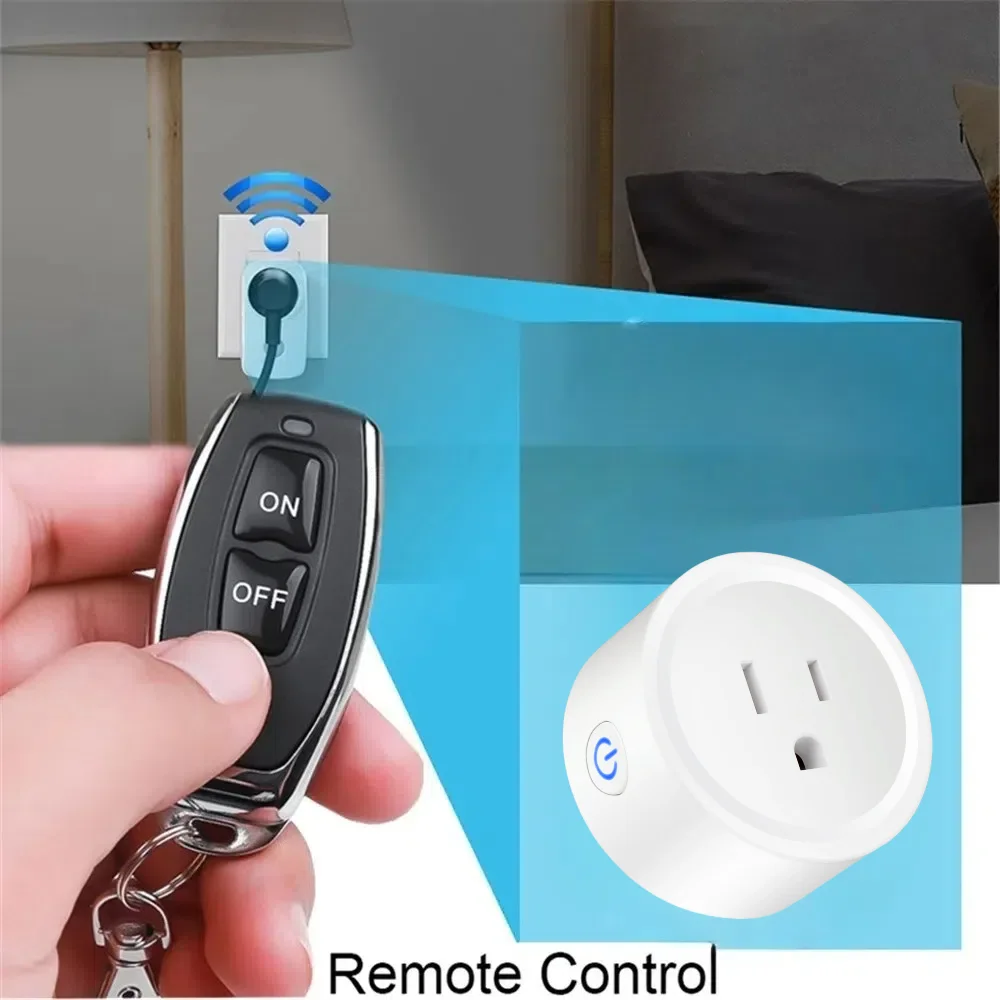 Bezprzewodowe gniazdko elektryczne RF 433Mhz z pilotem, wtyczka US, AC 110V 220V 15A, gniazdka elektryczne do wentylatora, lampy, ekspresu do kawy. — zdjęcie produktu 5