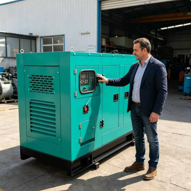 Silent Diesel Generator Set 50kW Three Phase Power Generator For Highway Gas Station Convenience Store Continuous Electric