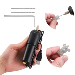 Un Set Mini trapano elettrico incisore strumento portatile perline di perle creazione di gioielli attrezzatura per trapano per Kit di artigianato in resina epossidica