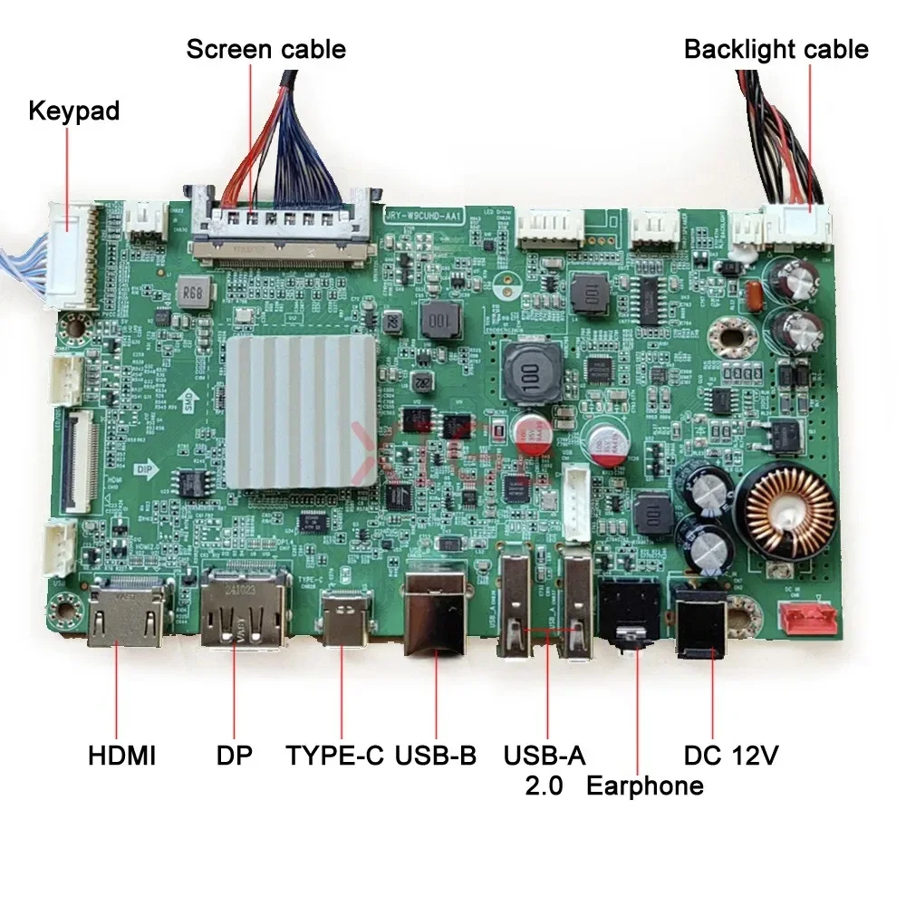 Controller Driver Board Fit LM270QQ1 LM270QQ2 HDMI+DP+USB+TYPEC EDP 60-Pin 5120x2880 QQHD 27