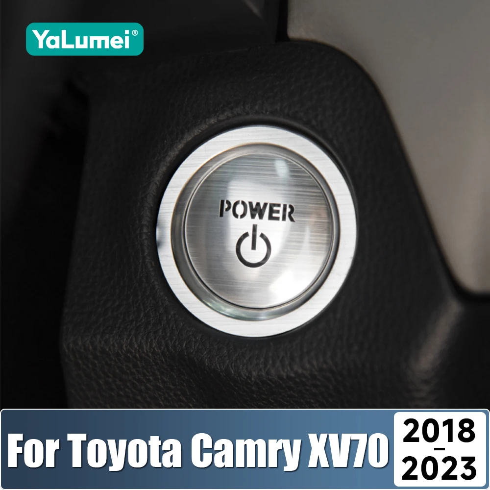 For Toyota Camry XV70 70 2018 2019 2020 2021 2022 2023 Car Engine One-Click Start Stop Button Trim Circle Ring Cover Stickers