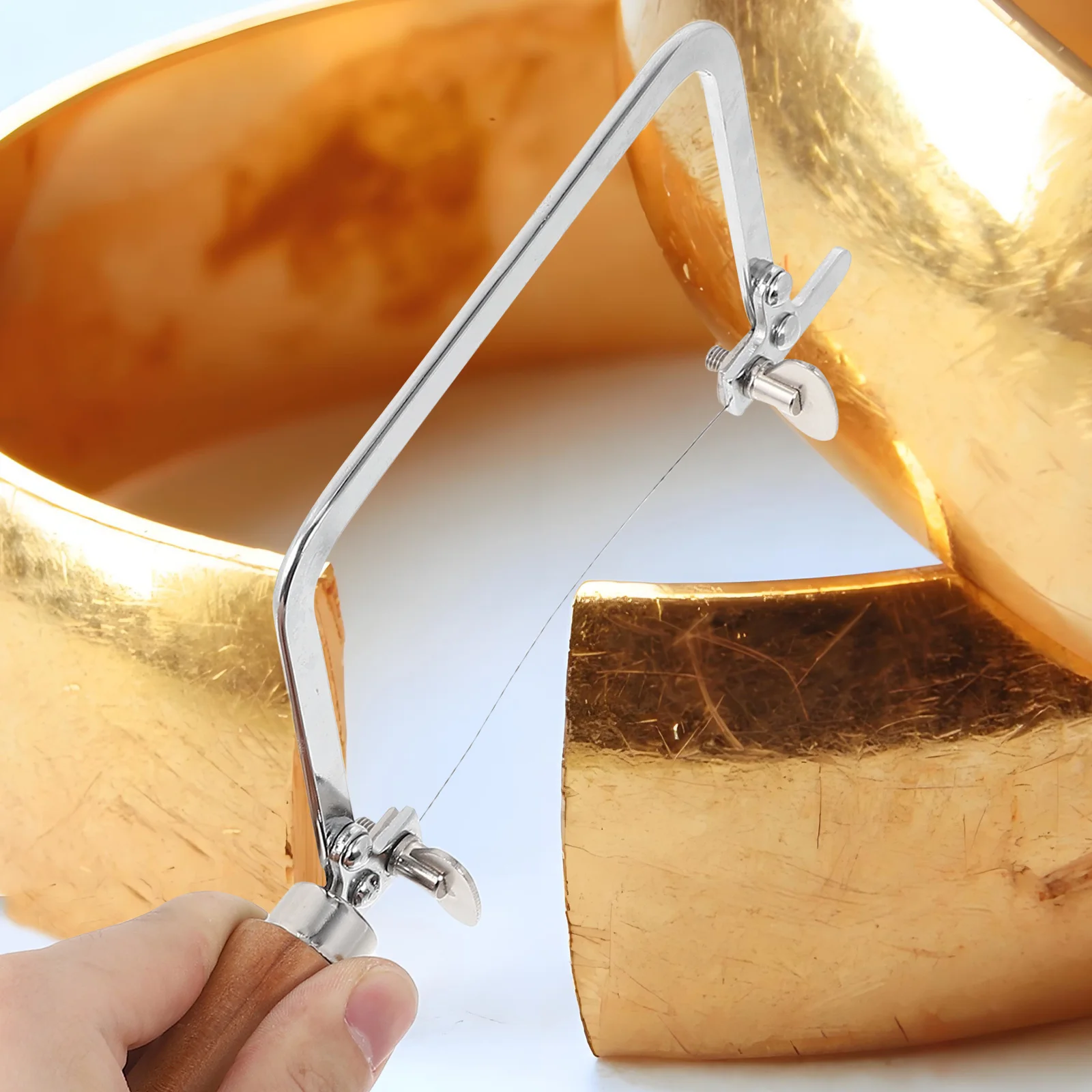 1 مجموعة منشارا أسلاك الفولاذ الدقة قطع المجوهرات المنشار مجوهرات المنشار القوس DIY بها بنفسك إصلاح معالجة المعادن أداة اليد #3