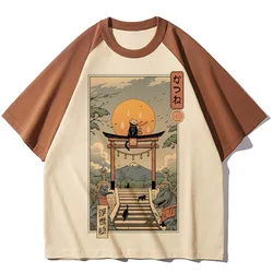 Funny Cat top tees female hip hop graphic women Classic kawaii anime t shirt Retro Y2k Breathable graphic Colorful hip hop