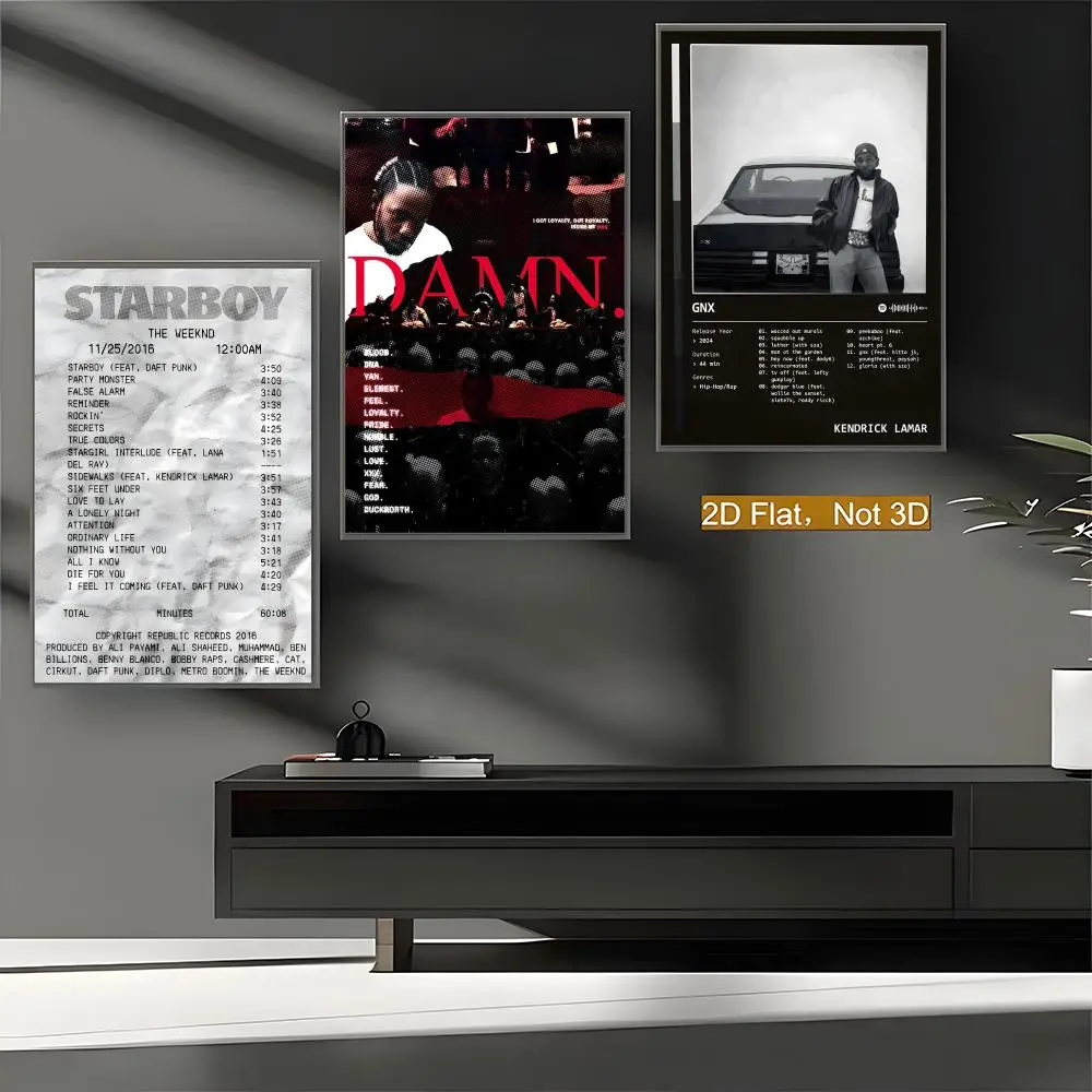 K-Kendrick Lamar Good Kid Maad City Hip Hop Music Album Poster Premium PP Wall Decal - Peel & Stick, HD Print, Waterproof Home
