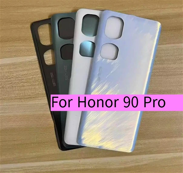 For Honor 90 Pro Back Glass Battery Door Rear Housing Cover Replacement Phone Repair Spare Parts