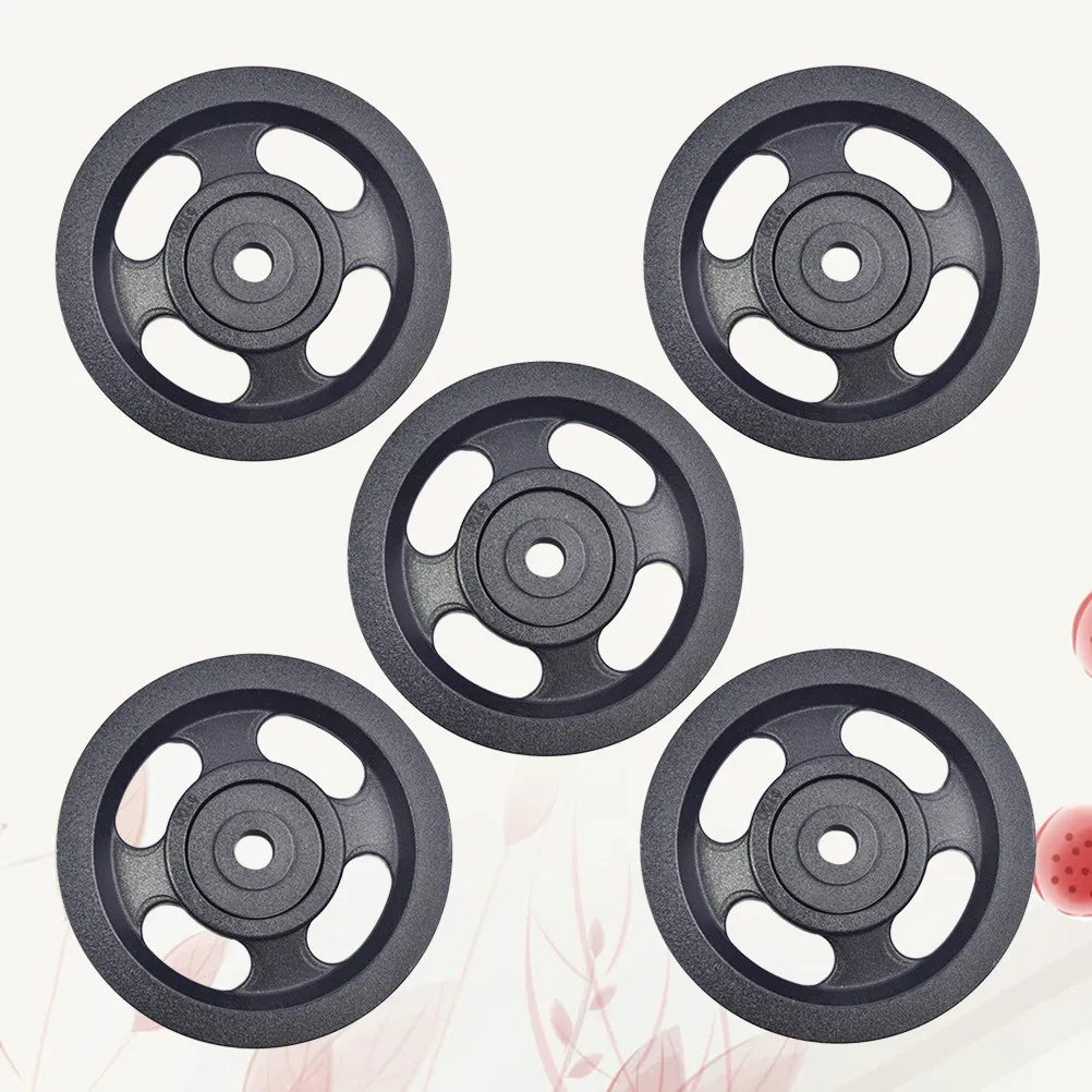 5Pcs Fitness Pulley Wheel 100Mm Diameter Premium Nylon Universal Replacement Part for Gym Machines Wearproof Flexible Use