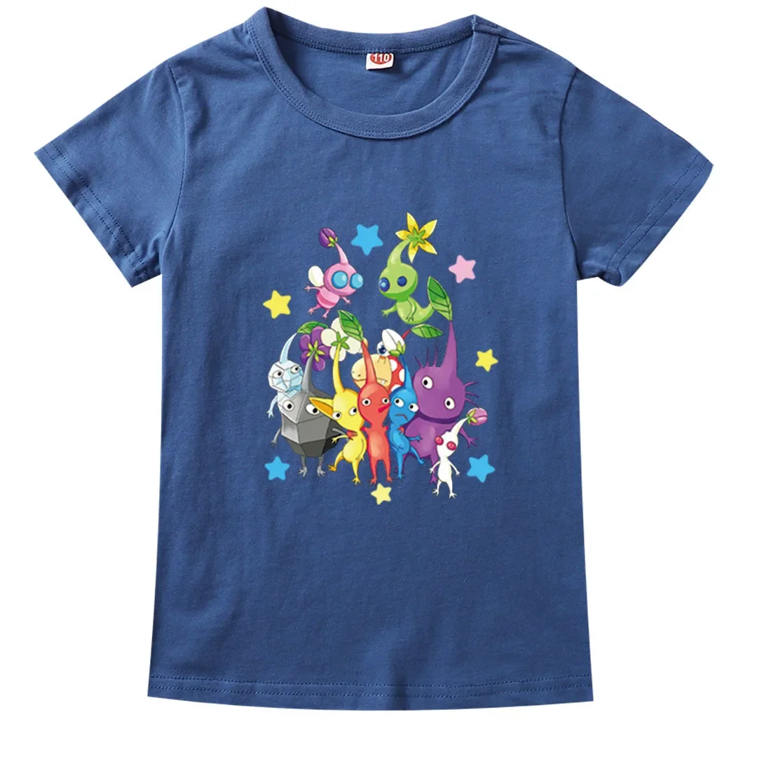 2024 Newest Game Pikmin 4 Wiki Tshirts Kids Summer Clothes Boys Cartoon T-shirt Baby Girls Short Sleeve Tops Children's Clothing