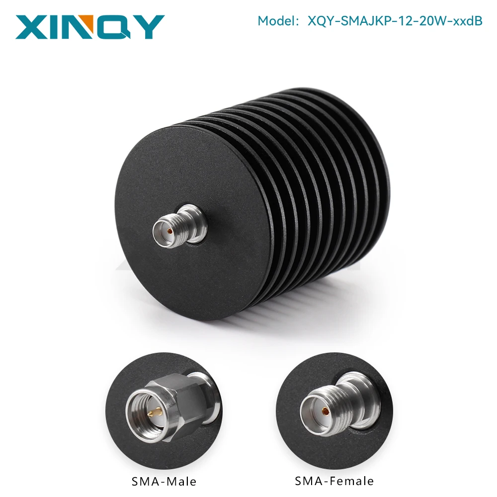 XINQY 20W DC-12GHz RF Signal Power Attenuator, 1/3/6/10/20/30/40dB SMA Power Attenuator Pad