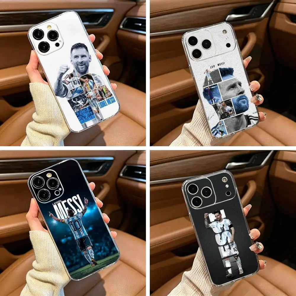 

GOAT football player M-messi Phone Case For iPhone17,16,15,14,13,12,11 ,Pro Max,16/15/14 Plus Transparent Cover