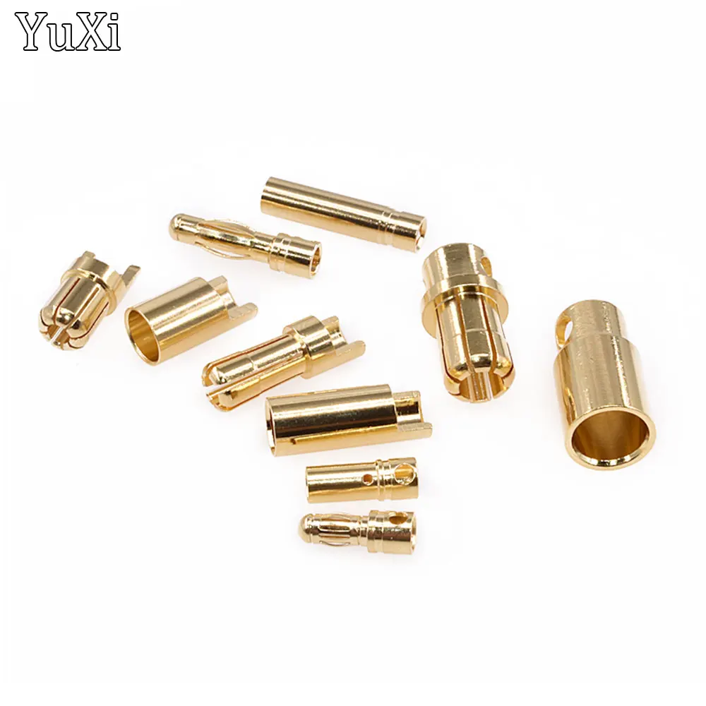 1Pair 2mm 3mm 3.5mm 4mm 5mm 5.5mm 6mm RC Battery Gold-plated Bullet Banana Plug High Quality Male Female Bullet Banana Connector