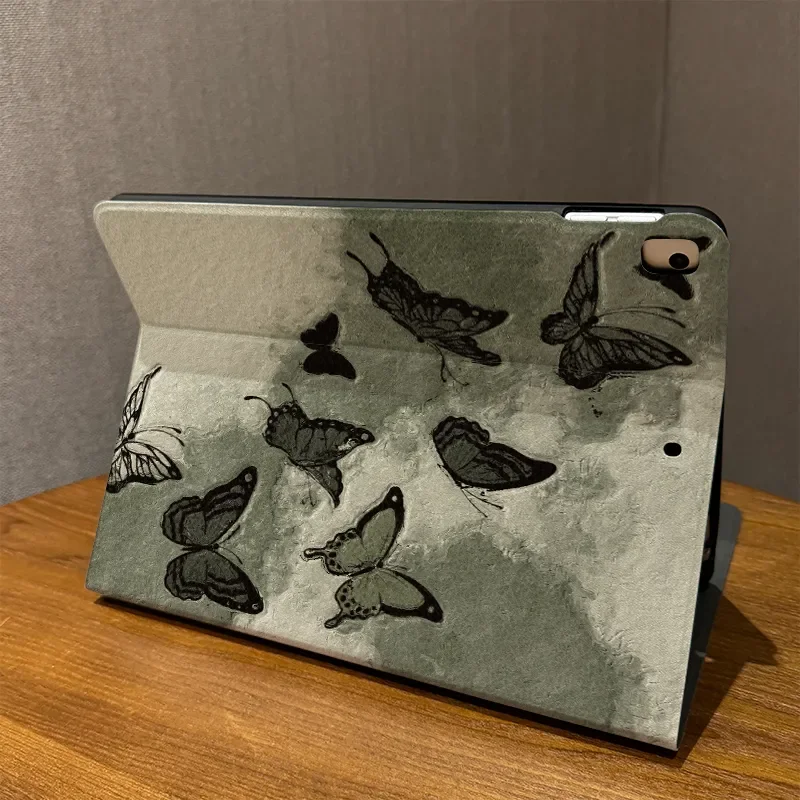 

Vintage Butterfly Book-Style Design - For iPad Case iPad 9 Pro 11 Air 6 5 10 8 & Mini 6 - Full Protective Cover with Pencil Slot