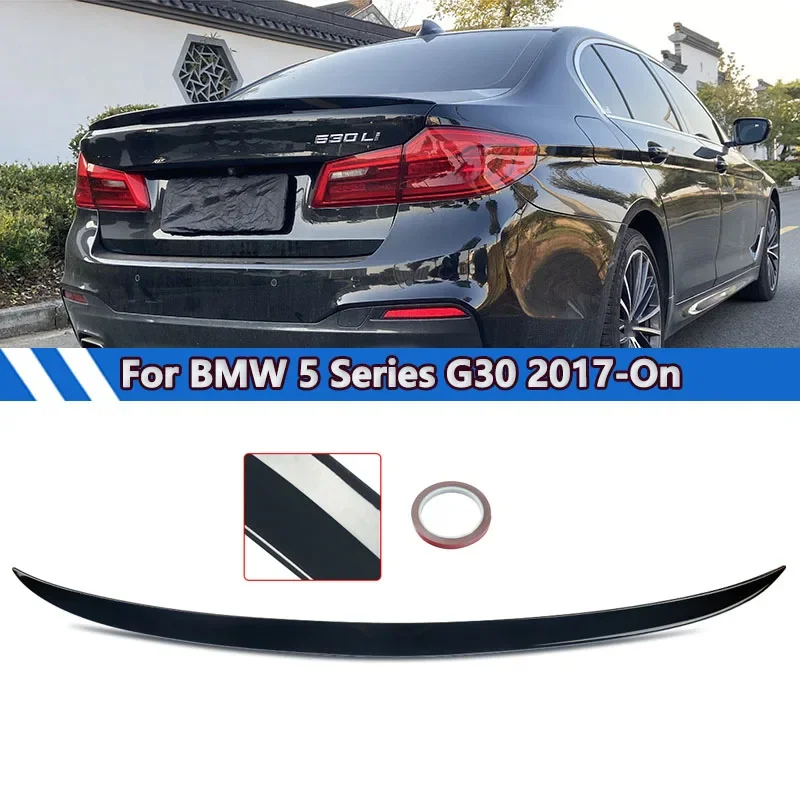 Car Rear Trunk Spoiler Lip Trim For BMW 5 Series G30 M Sport 2017-2019 Models 520i 530i 540i M5