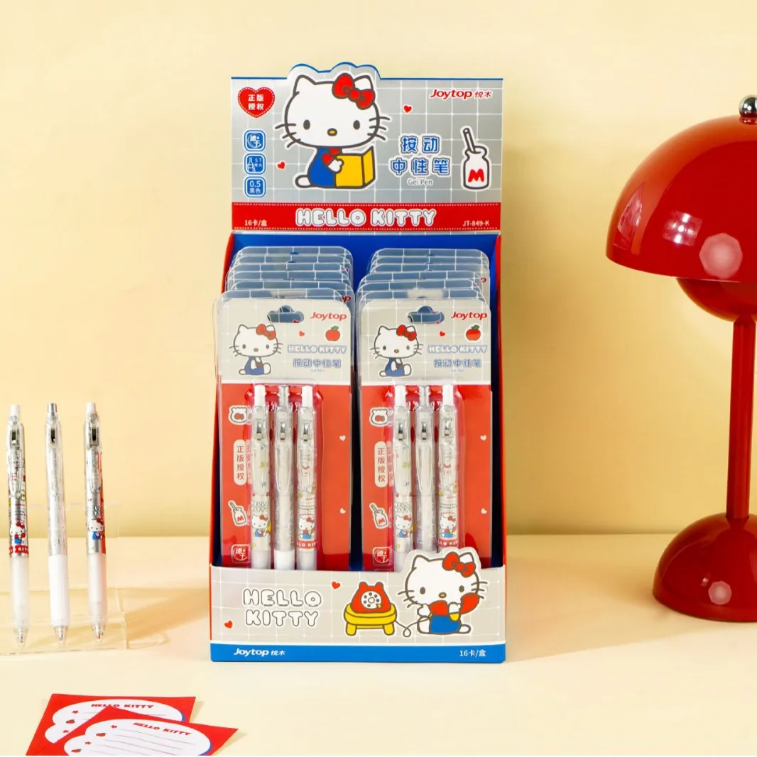 Paquete de 3 Bolígrafos de Gel Retráctiles con Diseño de Gatito, Kawaii, para Exámenes, en Blister, Material Escolar, Regalo para el Estudio Diario