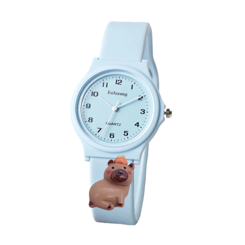 Cartoon Capybara Boys Girls Watches Kids Minimalist Cute Children Cartoon Wristwatches Gifts for Kids Girl Clock