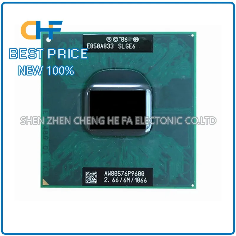 Core 2 Duo Mobile P9600 SLGE6 2,6 GHz Procesador de CPU de doble núcleo y doble hilo 6M 25W Socket P