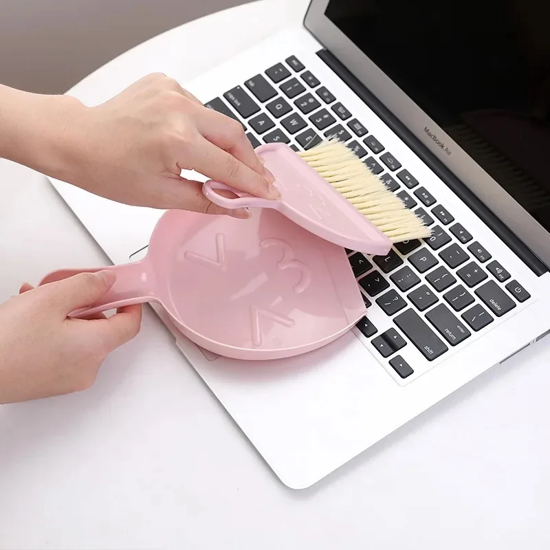 مجموعة مكنسة ومجارف صغيرة لتنظيف سطح المكتب - مكنسة مدمجة متعددة الأغراض مع مجرفة قمامة للمكتب والمنزل