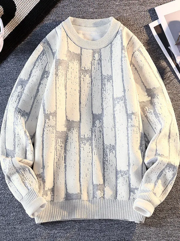 

Утепленный вязаный свитер для мужчин: теплая базовая одежда, модный молодежный универсальный базовый слой, повседневная одежда для студентов