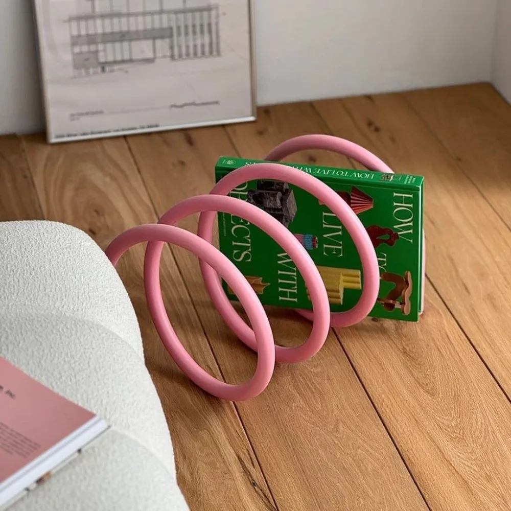 Fashionable Accessories Spiral Bookcases Dopamine Color INS Book Racks Modern Creative Bookshelf