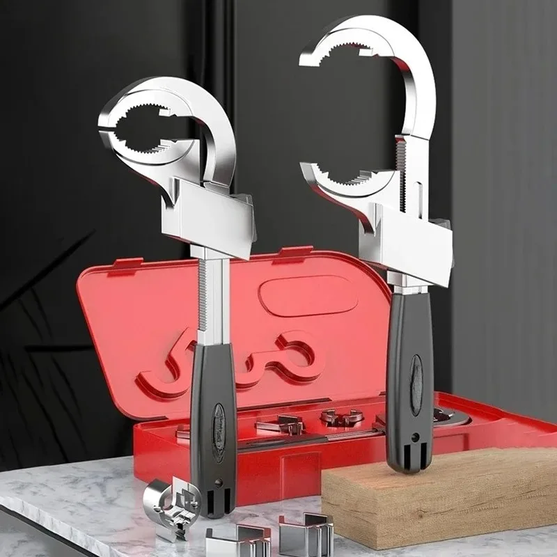 

Universal Adjustable Wrench - Perfect for Faucet & Sink Repairs, Bathroom Maintenance, and Pipe Work