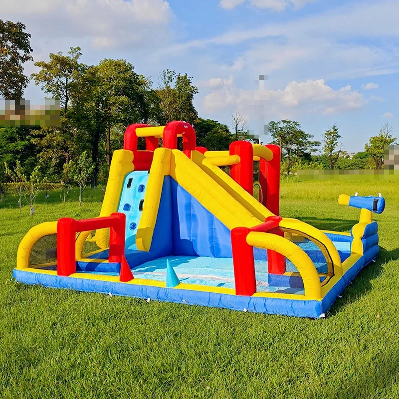 Jouets gonflables pour enfants, château de rebond, jet d'eau intérieur et extérieur, lit de rebond de Football, jouets coulissants gonflables de vacances pour enfants
