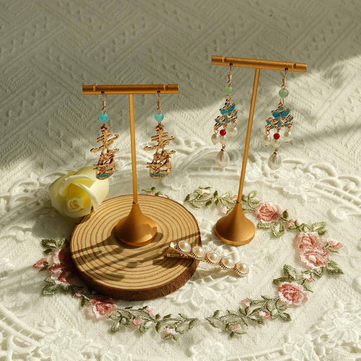 

Metal T Bar Earring Display Stand Jewelry Stand Earring Hanging Holders Jewelry Organizer