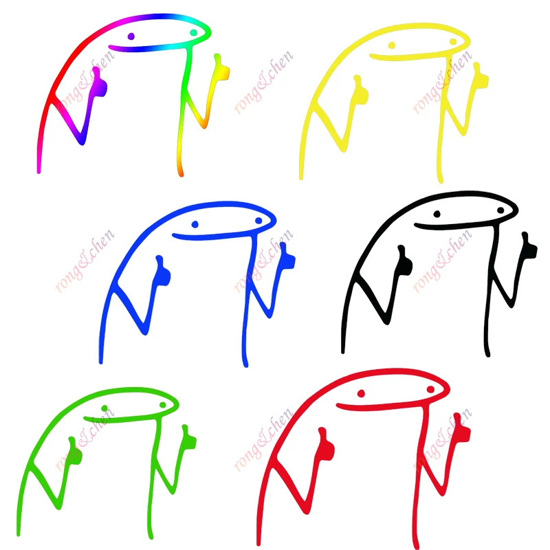 

Funny Car Sticker Stick Man Thumbs Up for Car Motorcycle Racing Helmet Laptop Trunk Body Car Window Surfboard PVC Vinyl Decals