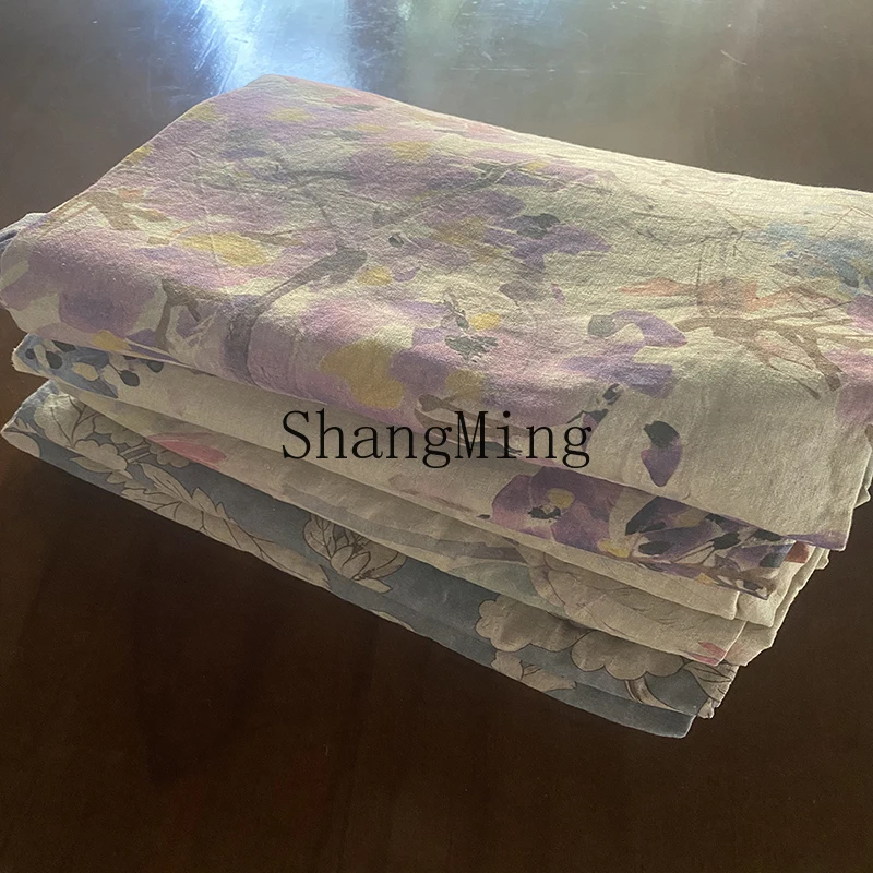 

ZYY hemp double bed sheet digital printing four seasons soft breathable comfortable bedding